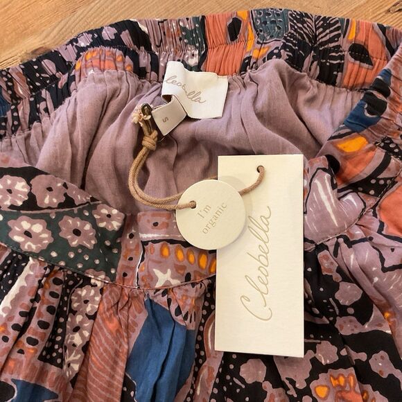 Cleobella Jodie Ankle Skirt Mirage Print Organic Cotton Boho Maxi S NWT $218 - Picture 5 of 9
